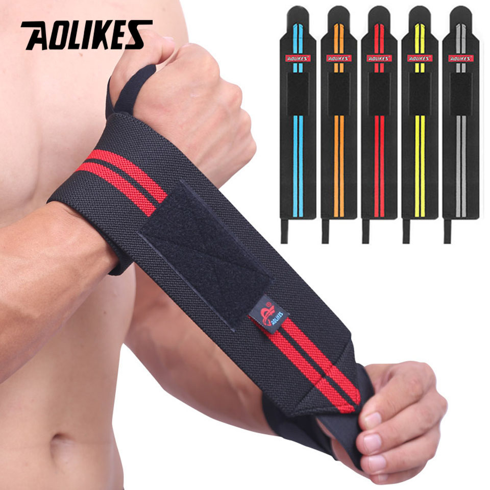 Sweat Band Wrist - AOLIKES 1 คู่สายรัดข้อมือสายรัดข้อมือสายรัด Extra Strength ยกน้ําหนักข้อมือ