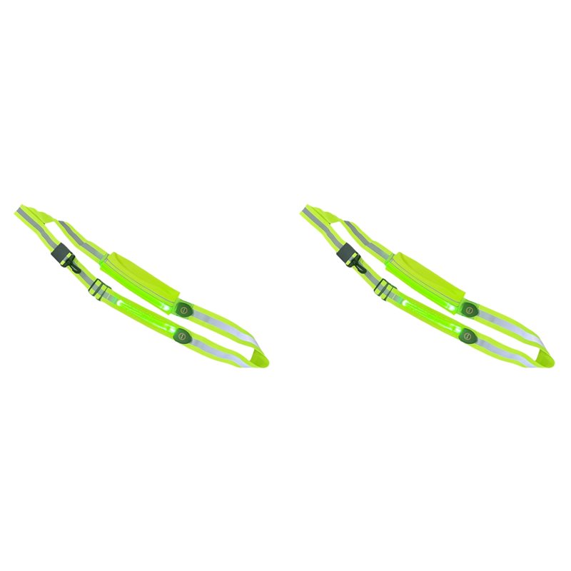 Running Gear Lights - BTLIFE-2X สายสะพายสะท้อนแสง LED พร้อมที่วางโทรศัพท์, อุปกรณ์วิ่งสะท้อนแสงที่มองเห็นได้ชัดเจน, ไฟแบบชาร์จได้