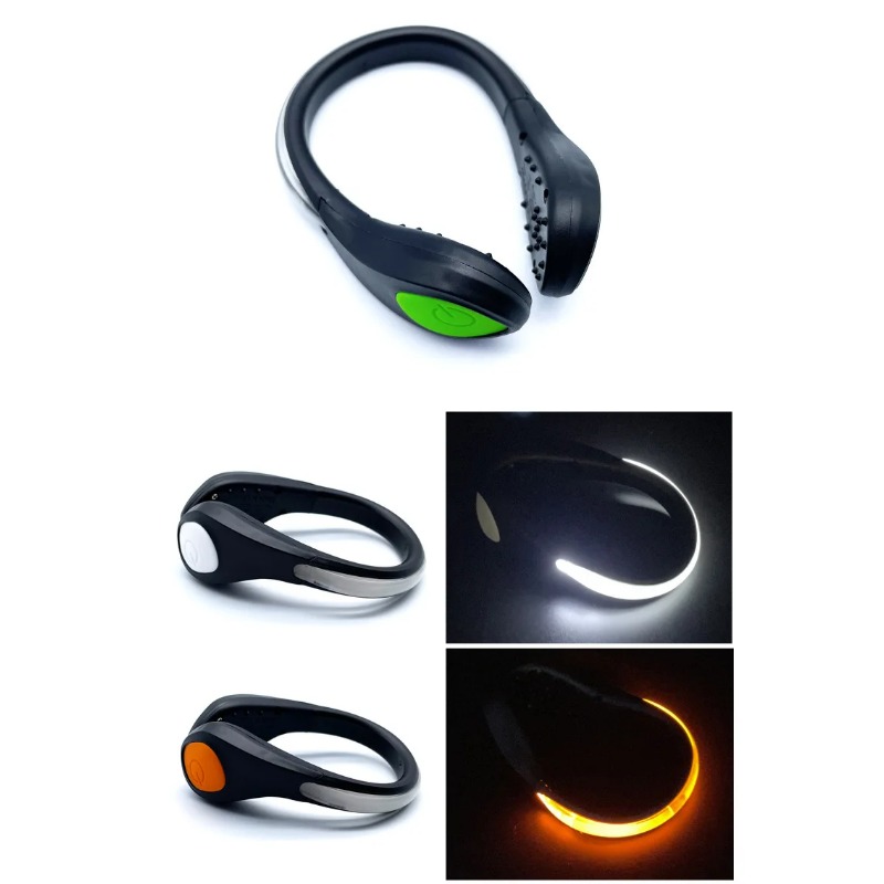 Running Gear Lights - ไฟหนีบรองเท้าแบบใหม่พร้อมไฟ LED สำหรับเตือนความปลอดภัยสำหรับการวิ่งกลางคืนกลางแจ้ง ปั่นจักรยาน และอุปกรณ์กีฬา