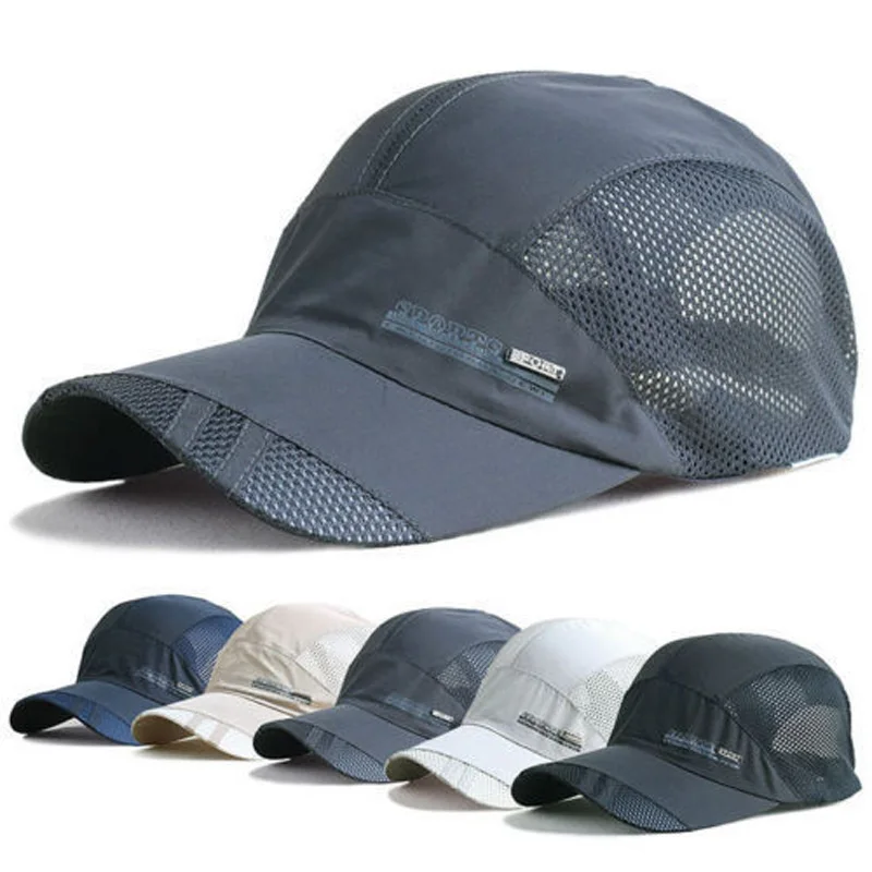 Running Cap Mesh - หมวกปรับได้ แห้งเร็ว ระบายอากาศดี สำหรับวิ่ง เล่นเบสบอล ฤดูร้อน