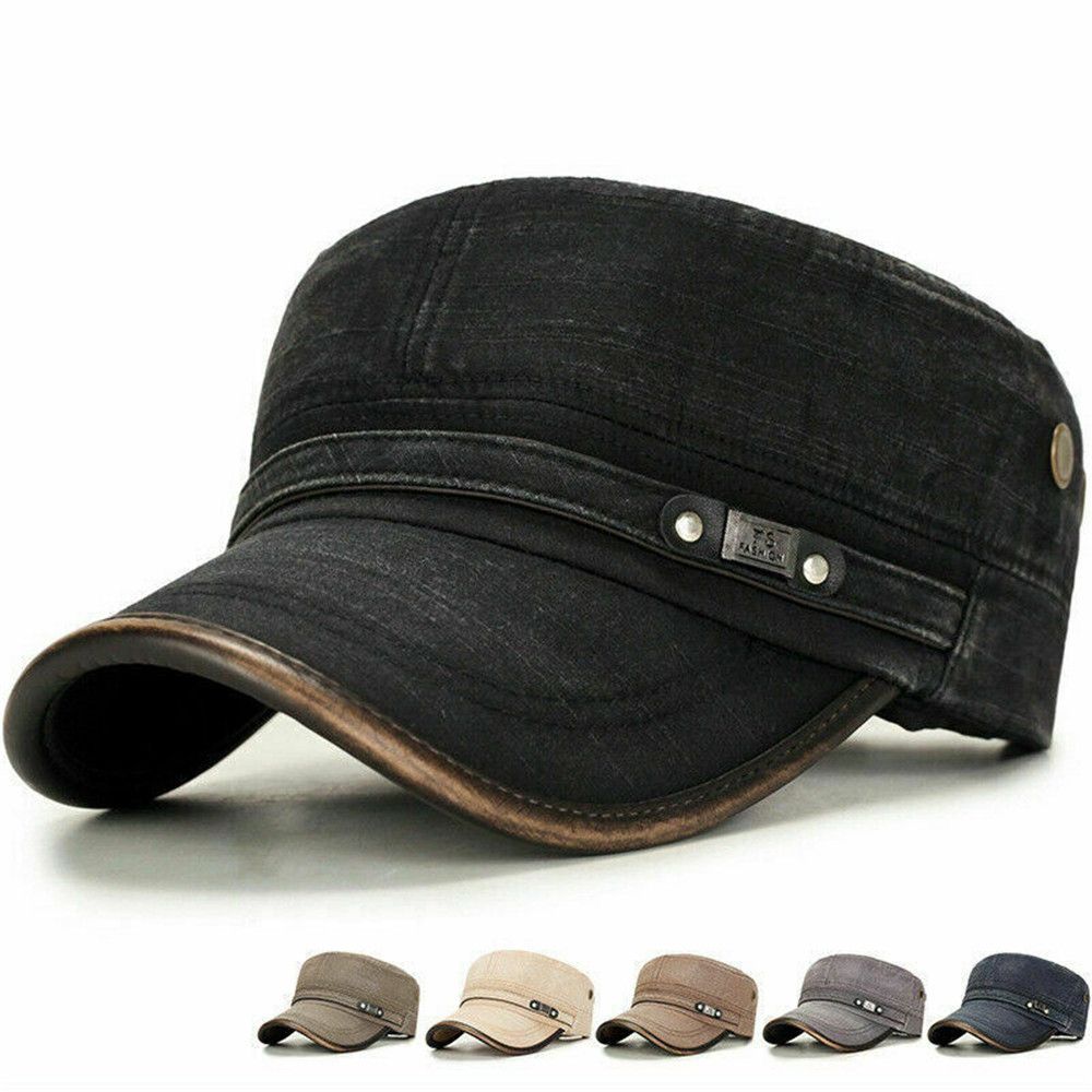 Running Cap Mesh - หมวกทหารสำหรับผู้ชาย, หมวกทหารตาข่ายระบายอากาศได้ดีแห้งเร็วหมวกทรงแบนหมวกสำหรับนักปั่นจักรยานวิ่งหมวกเบสบอลฤดูร้อน