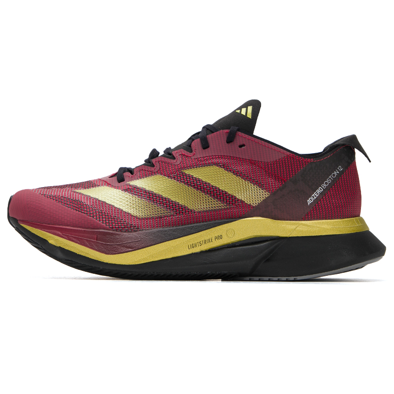 Adidas Shoes Adizero Boston 12 - อาดิดาสรองเท้ากีฬาสำหรับบุรุษและสตรีอาดิเซโร บอสตัน 12 รองเท้าวิ่งแบบกันกระแทกและทนต่อการสึกหรอ Js1919