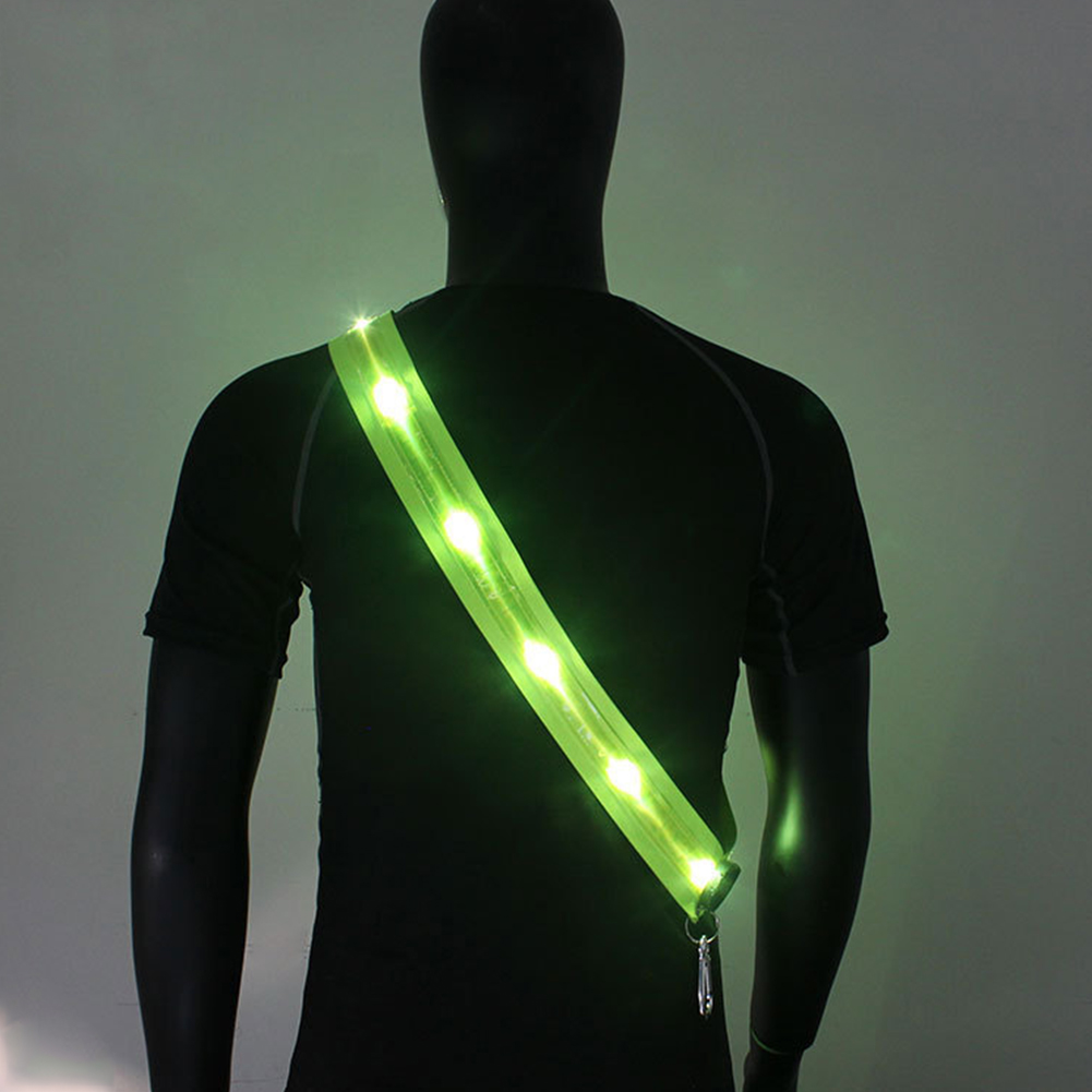 Running Gear Lights - สายสะพายไหล่ LED แบบชาร์จไฟได้ สายสะพายสะท้อนแสงสำหรับวิ่งสำหรับผู้ชายผู้หญิง ความปลอดภัยยามค่ำคืน สำหรับกิจกรรมกลางแจ้ง