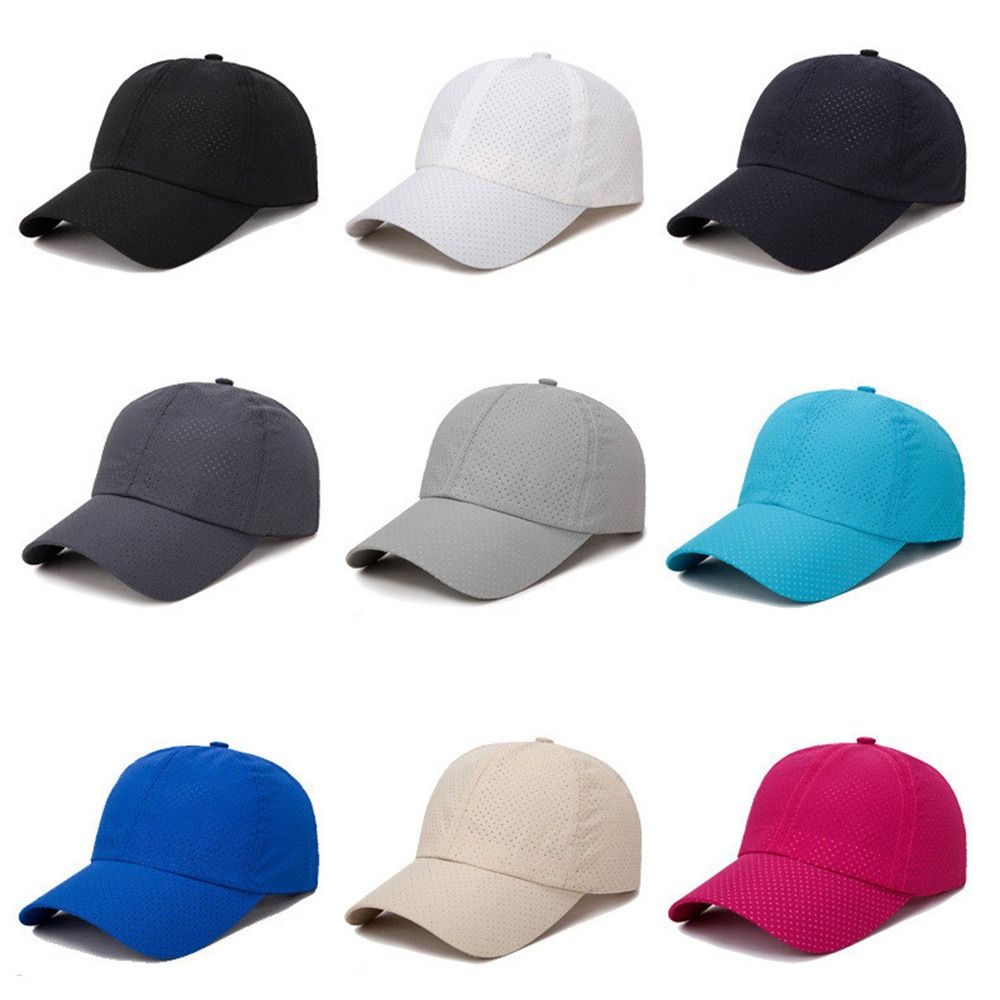 หมวกกันแดดหมวกเบสบอลแห้งเร็วหม - Running Cap Mesh บทวิจารณ์และราคา