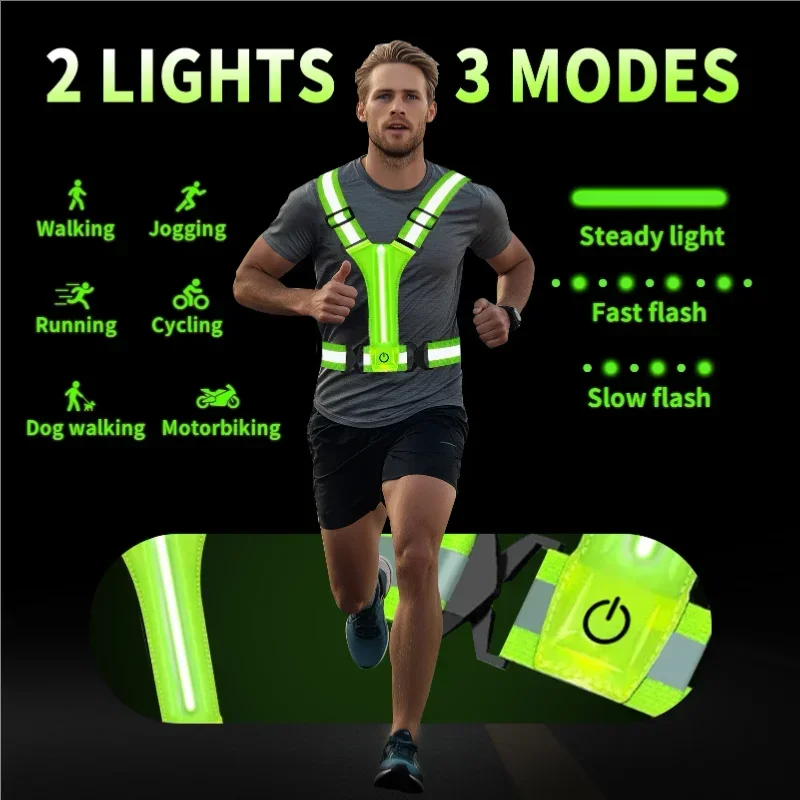เสื้อกั๊กสะท้อนแสง LED สำหรับว - Running Gear Lights บทวิจารณ์และราคา