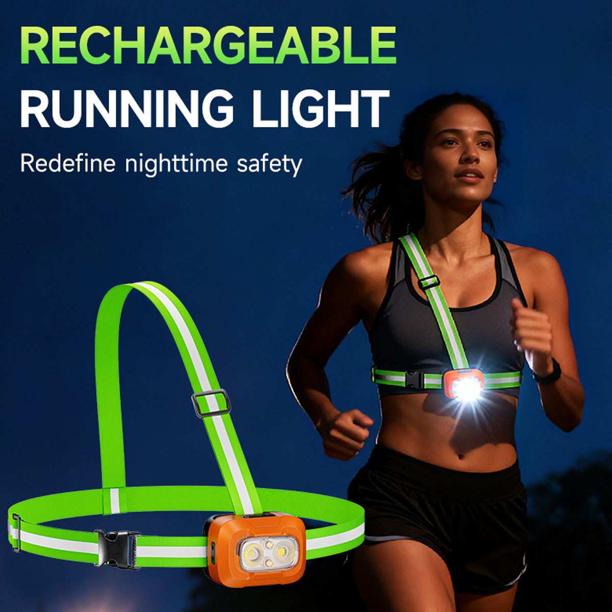 ไฟวิ่งแบบชาร์จ USB กันน้ำ น้ำห - Running Gear Lights บทวิจารณ์และราคา