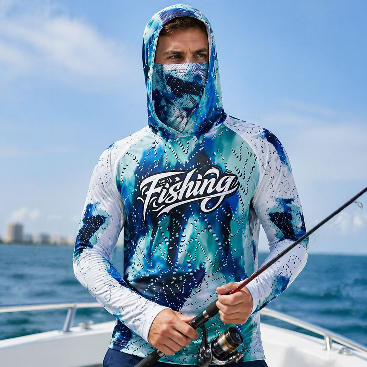 เสื้อฮู้ดตกปลา เสื้อคลุมกันแดด - Running Gear Outdoor บทวิจารณ์และราคา