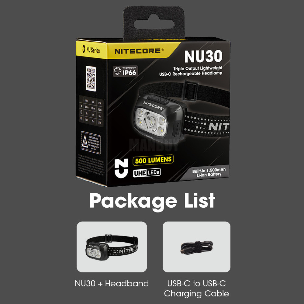 ขายส่งไนท์คอร์ NU30 1500mAh แบ - Running Gear Lights บทวิจารณ์และราคา