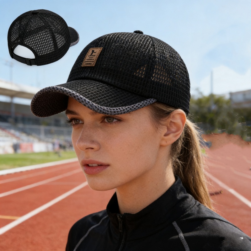 หมวกกันแดดแห้งเร็วพิมพ์ลายตัวอ - Running Cap Mesh บทวิจารณ์และราคา